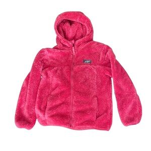 Eddie Bauer‎ Girls Large 14 Pink Fleece Sherpa Hoodie 100% Polyester Zip Up